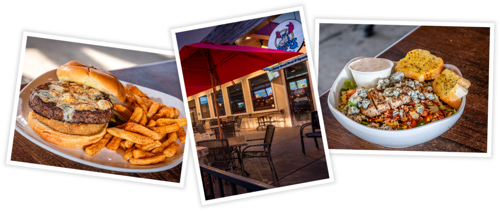 Locos Grill and Pub - food selections and outdoor patio