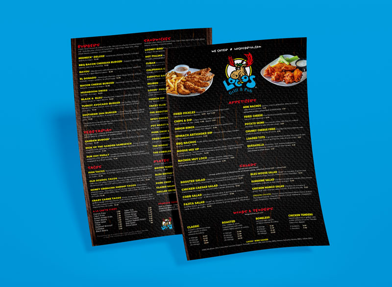 Locos Grill Menu