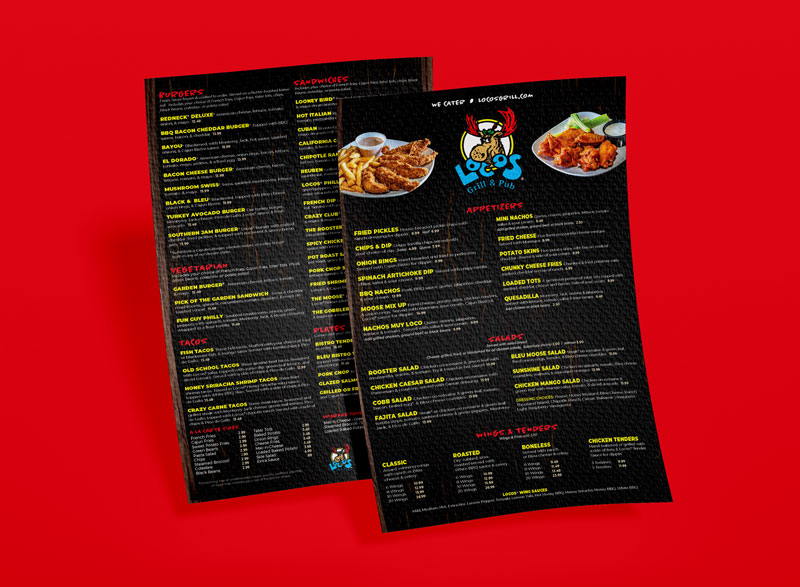 Locos Grill Menu